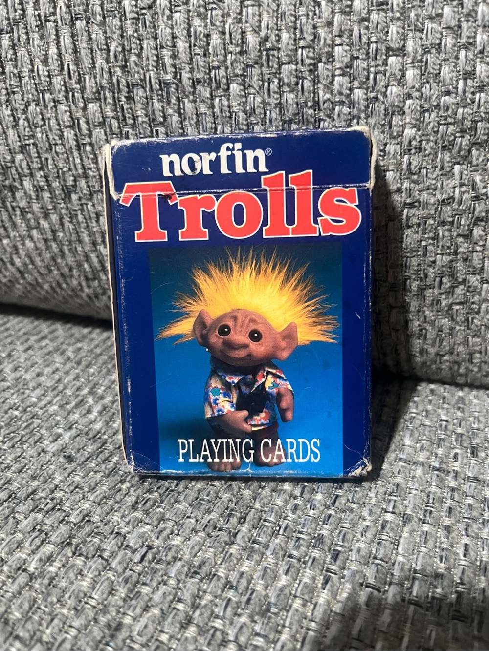 Norfin Trolls Kids Playing Cards – Blue Box with Yellow Hair Troll